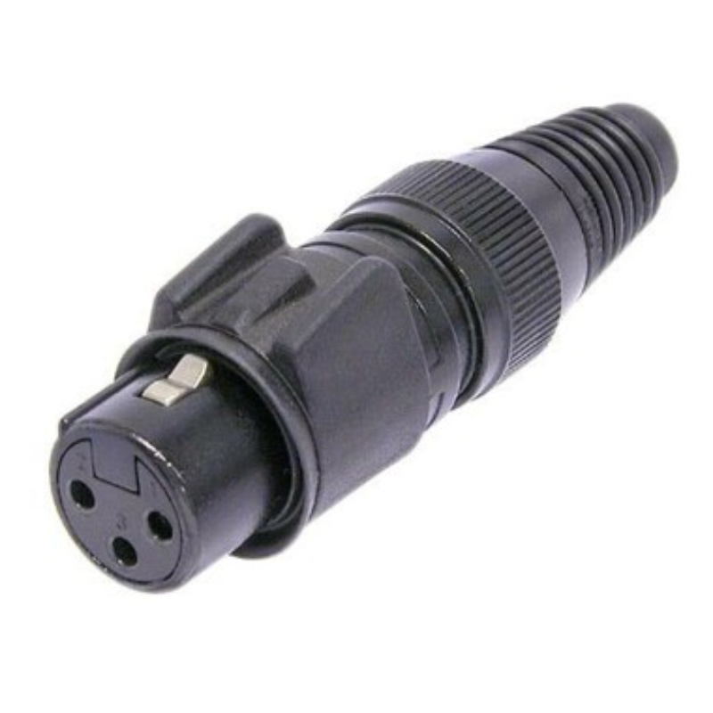 NC3FX-HD-B - Роз'єм XLR3 гніздо кабельний, серія X-HD "Heavy duty", 3 контакти, контакти-покриття золото