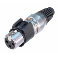 NC3FX-HD - Роз'єм XLR3 гніздо кабельний, серія X-HD "Heavy duty", 3 контакти, контакти-покриття золото