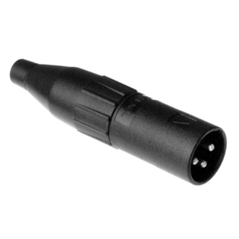 AC3MCP - XLR 3 штекер, штамповані контакти, корпус з термопластику, базова модель