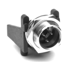 AG3MCCH - Разъём mini XLR, монтажный, штекер, контактов- 3, пайка на плату, крепление: мет. гайка