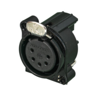 NC5FBH-B - Роз'єм XLR, панельний, гніздо, 5 контактів, B-посадка, на горизонтальну плату