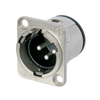 NC3MD-V - Разъем XLR, панельный, штекер, 3 контакта, D-посадка, цвет корпуса- никель