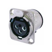 NC3FD-V - Разъем XLR, панельный, гнездо, 3 контакта, D-посадка, на вертикальную плату