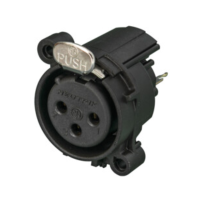 NC3FAV - Разъем XLR, панельный, гнездо, 3 контакта, A-посадка, на вертикальную плату