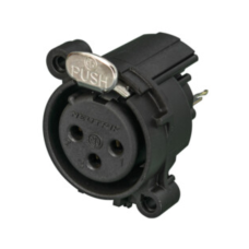 NC3FAV - Роз'єм XLR, панельний, гніздо, 3 контакти, A-посадка, на вертикальну плату