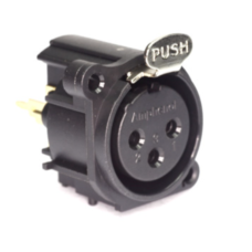 AC3FAV-AU-PRE - Панельний роз'єм XLR3 гніздо, вертикальне встановлення на плату, A-посадка