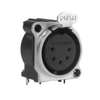 AC5FBH-AU-PRE - XLR 5 гнездо на панель в плату, тип В, горизонтальная установка