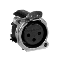 AC3FBV-AU-B - XLR 3 гніздо на панель у плату, тип B, вертикальне встановлення