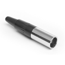 AG3M - Разъём mini XLR, кабельный, штекер, контактов- 3, пайка, на кабель D= 2.0-3.5 мм