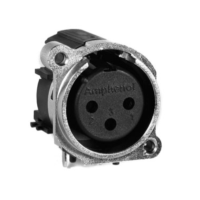 AC3FBHL-AU-B - XLR 3 гніздо на панель у плату, тип B, горизонтальне встановлення, без засувки