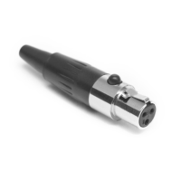 AG3F - Разъём mini XLR, кабельный, гнездо, контактов- 3, пайка, на кабель D= 2.0-3.5 мм