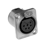 AC6AFDZ BULK - XLR 6 гнездо на панель, фланец D-типа, базовая модель, в разобранном виде