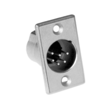 AC6AMPNZ - XLR 6 штекер на панель P-типу, базова модель, колір - нікель, корпус - метал