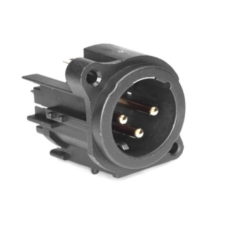 AC3MAV-AU-PRE - XLR 3 штекер на панель у плату, вертикальне встановлення, заземлювальний контакт відсутній