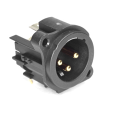 AC3MAH-AU-PRE - XLR 3 штекер на панель у плату, горизонтальне встановлення