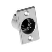 AC5MPNZ - XLR 5 штекер на панель, тип-P, базова модель, колір-нікель, корпус-метал