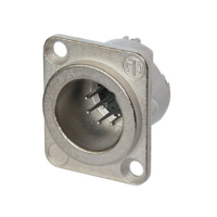 NC7MD-LX - XLR 7 штекер на панель, фланець D-типу, пайка, контакти - покриття срібло