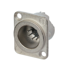 NC7MD-LX - XLR 7 штекер на панель, фланець D-типу, пайка, контакти - покриття срібло