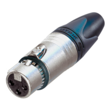 NC3FXX-EMC - Роз'єм XLR3 гніздо кабельний з додатковим захистом від RF перешкод, 3 контакти