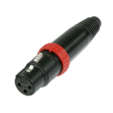 NC3FXS-B - Роз'єм XLR, кабельний, XS, гніздо, 3 контакти, з безшумним вимикачем, безшумне вимкнення мікрофонної лінії