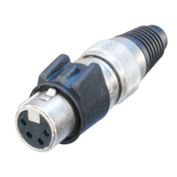 NC4FX-HD - Разъем XLR4 гнездо кабельный, серия X-HD "Heavy duty", 4 контакта, контакты-покрытие золото