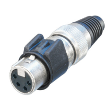 NC4FX-HD - Роз'єм XLR4 гніздо кабельний, серія X-HD "Heavy duty", 4 контакти, контакти-покриття золото
