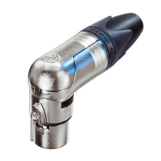 NC5FRX - Роз'єм XLR 5 гніздо, кабельний кутовий, серія RX, 5 контактів, контактний майданчик, що обертається