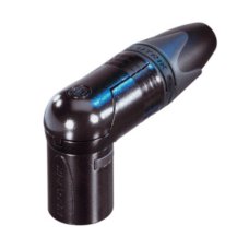 NC4MRX-B - Роз'єм XLR 4 штекер, кабельний кутовий, серія RX, 4 контакту, контактний майдананчик, що обертається