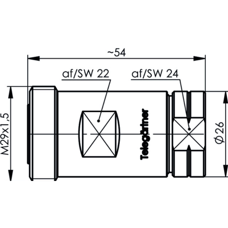J01121B0114 - Роз'єм 7-16 кабельний, гніздо, муфта, 50 Ом, G23 (1/2" FLEX), SIMFix ST IP67
