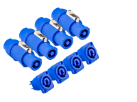 фото синіх роз'ємів POWERCON на білому фоні