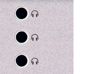 аудиоразъёмы на серой колонке