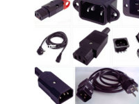 фото різних роз’ємів живлення IEC 320 на білому фоні