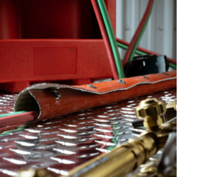 фото помаранчевого кабельного жаростійкого обплетення