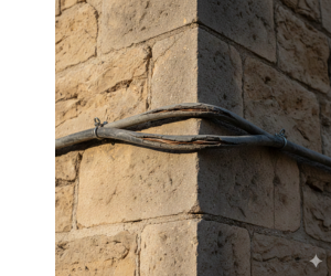 зображення кабелю з пошкодженною в місях вигинів ізоляцією