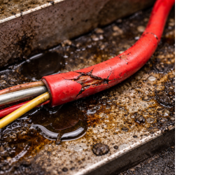 силіконовий кабель прокладений в неправильних умовах