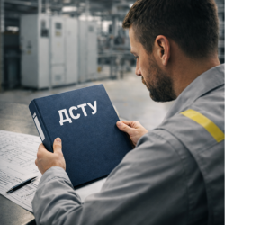 зображення інженера який читає стандарти ДСТУ