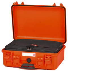 оранжевый кейс с нейлоновой сумкой