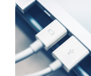 подключение кабелей к ноутбуку