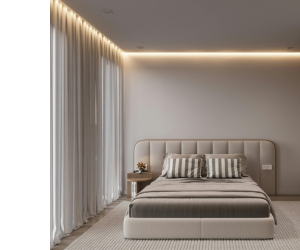 спальня зі світлодіодною підсвіткою