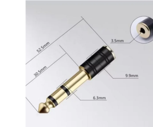 як виглядає перехідник з джека 3.5 мм на 6.3  