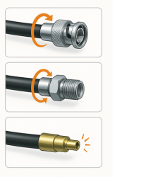 иллюстрация типов соединений коаксиальных разъёмов