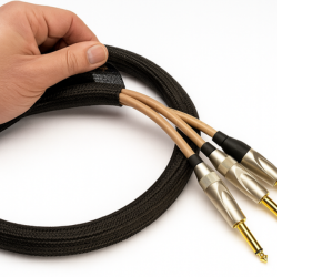 фото чёрной самозакрывающейся кабельной оплётки 