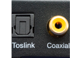 фото роз'ємів для Toslink та коаксіального кабелю фото роз'ємів для Toslink та коаксіального кабелю