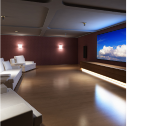 фото домашнего кинотеатра с правильно установленными кабелями