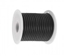 Фото Силовий кабель в силіконовій ізоляції SC-AWG12-BK, зовн.діам. 4.5мм, багатожильний 680*0.08 лужена мідь, макс.ток 88А, колір - чорний, Minzan (КНР)