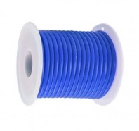 Фото Силовий кабель в силіконовій ізоляції SC-AWG14-BL, зовн.діам. 3.5мм, багатожильний 400*0.08 лужена мідь, макс.ток 55А, колір - синій, Minzan (КНР)