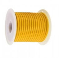 Фото Силовий кабель в силіконовій ізоляції SC-AWG14-YL, зовн.діам. 3.5мм, багатожильний 400*0.08 лужена мідь, макс.ток 55А, колір - жовтий, Minzan (КНР)