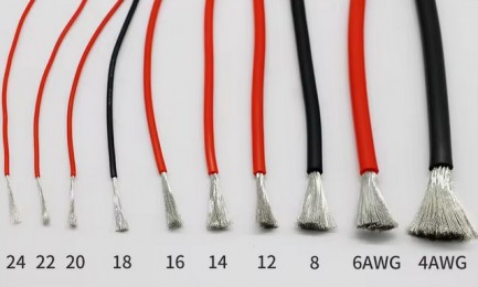 Фото4 Силовий кабель в силіконовій ізоляції SC-AWG8-BL, зовн.діам. 6.3мм, багатожильний 1650*0.08 лужена м