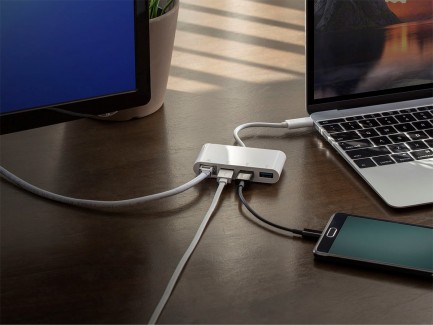 Фото4 MNP-USBC-HUB 3-портовый USB Хаб-адаптер USB 3.0 (тип С) штекер > 3х гнездо USB 3.0 (тип А) + гнездо 