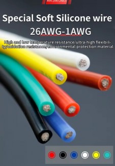 Фото6 Силовий кабель в силіконовій ізоляції SC-AWG28-BK, зовн.діам. 1.2мм, багатожильний 16*0.08 лужена мі